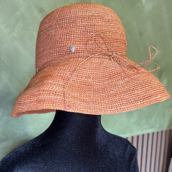 Helen Kaminski Provence 10 Raffia Crochet Hat Orange Brown One Size main image 7